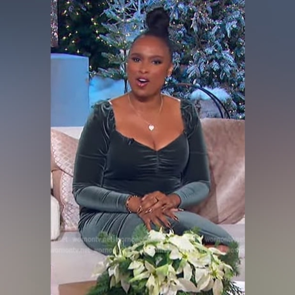 Boden Green Long Sleeve Velvet Dress Size 4P